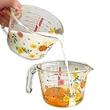 Borosilicate Glass Wet and Dry Measuring Cup with Oversized Measurements, Clear，500 ml, Safe to Use in Microwave and Freezer, Oven and Dishwasher Safe (2)