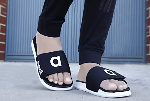 Image of AADI Men's Synthetic Leather Daily Casual Sliders /Flip Flop & Slippers