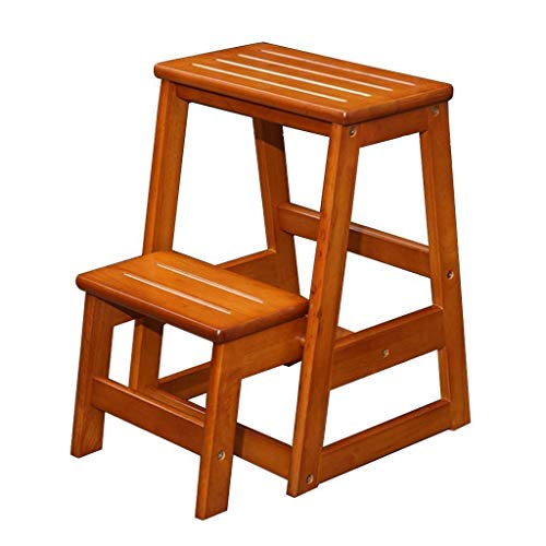 SLRMKK Transformer Pliante Pliante Bibliothèque Escabeau Escabeau Cuisine Étape Lieu de Travail Tabouret/2 Escaliers/Escaliers Repose-Pied Tabouret en Bois Élevé Utiliser Heavy Duty Heavy Dut