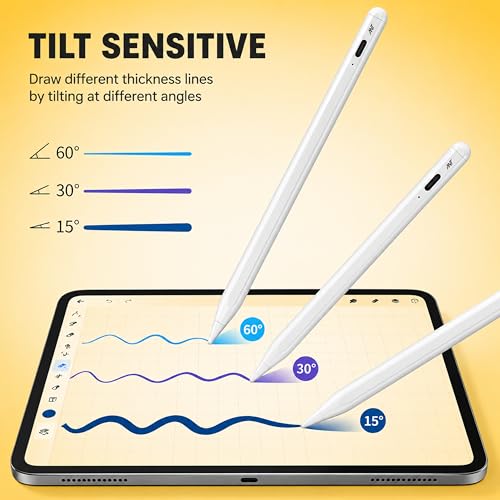 Image of ANT META Pencil 200 Active Stylus Pen for iPad, Android Tablets & Smartphones, 1.5mm Precision POM Tip, Type-C Fast Charging, Magnetic Design, 8-10 Hours Battery for Writing & Drawing, White