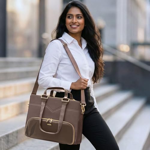 Image of VAYA Zaelia Office Tote Bag for Women with Insulated Lunch Storage, Laptop Work Bag with Removable Shoulder Strap, Stylish Travel & Office Tote