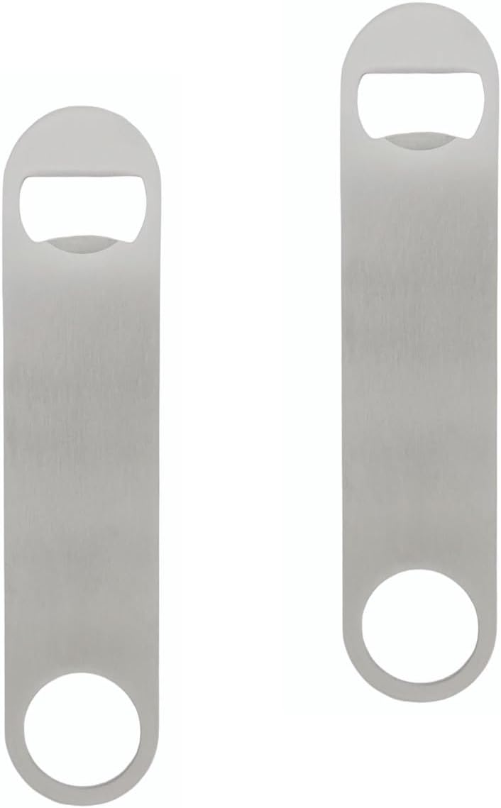 2 Pack Stainless Steel Bottle Opener for Kitchen Bar Restaurant 7 inches