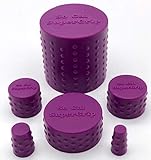 So Cal SuperGrip Universal 6 Piece Silicone Caps for Cleaning, Storage and Odor Proofing Glass Water Pipes/Rigs and More - Purple