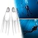 Lljsszr Snorkeling Fins, Swimming Fins, Lightweight Long Fins for Water Sports, Diving Fins, L White