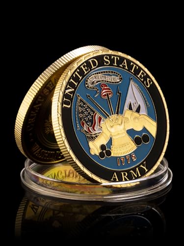 Moneda conmemorativa United States Army 1775 dorada miniatura 5