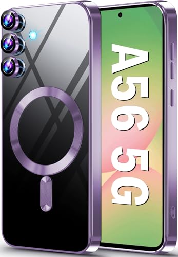 Coque Samsung A56 aimantée antichoc avec support de charge sans fil