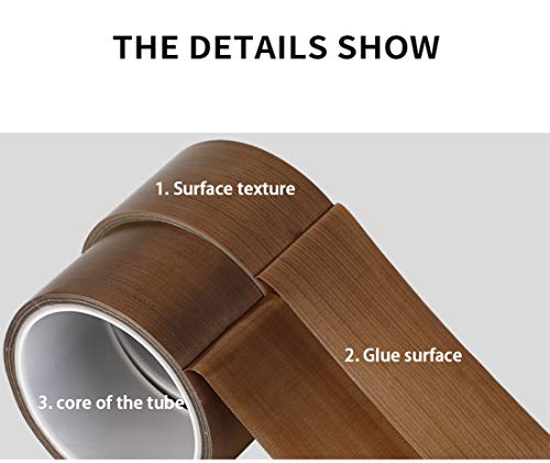 image for MS WGO PTFE Adhesive Teflon Tape 1/2Inch x 30 Foot High Temperature Ta