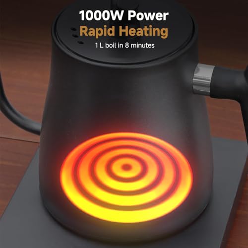 Tetera eléctrica inteligente cuello de ganso 1L 1000W miniatura 3