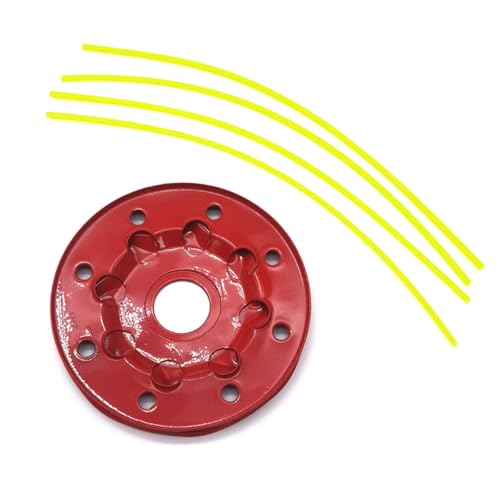 クイックインストール 8 穴トリマーヘッドブラシカッター芝刈り機アクセサリー草のカットと低木の管理に最適化赤鉄ブラシカッターアタッチメント