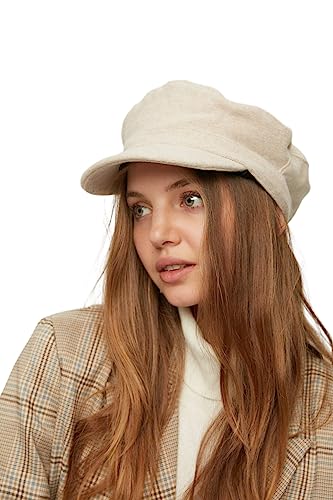 TRENDYOL Trendyolmi̇lla Women's Hat MİLLA-Sombrero para Mujer, Beige, Talla única