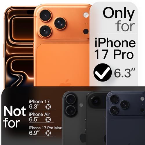 Image of JETech Slim Case for iPhone 17 Pro 6.3-Inch, Ultra-Thin Lightweight Minimalist Phone Cover with Camera Lens Protection, Matte Anti-Fingerprint Finish (Orange)