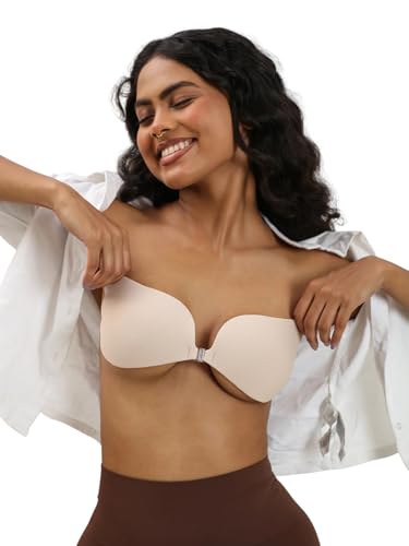 Image of UNDERNEAT Womens Supportable Adhesive Bra | Ideal for Backless & Strapless Outfits | Seamless and Invisible | Stick-On Bra with Lift & Shaping | Strong and Skin-Friendly Adhesive