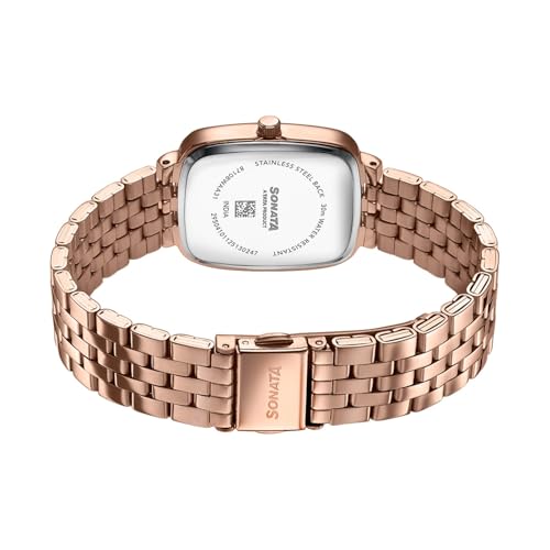 Image of Sonata Festive 2.0 Quartz Analog with Mother of Pearl Dial Rose Gold Sheet Metal Strap Watch for Women - 87108WM01