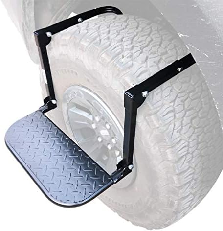 KAYCENTOP Tire Step Universal Wheel Step Folding Truck Step Ladder Adjustable Size Max 14.4 Inch Non-Slip Platform for Pickup Truck SUV Max 300 LBS