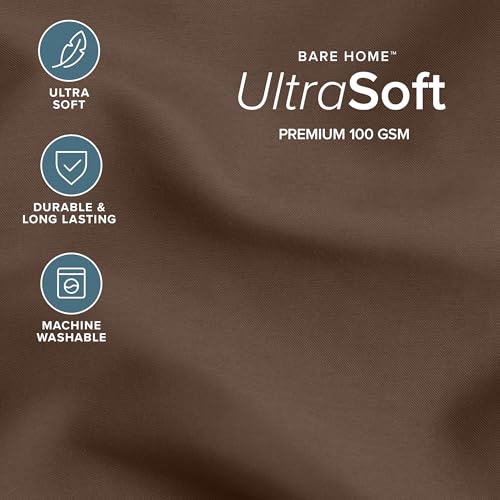 Image of Bare Home Comforter Set - Full Size - Ultra-Soft - Goose Down Alternative - Premium 1800 Series - All Season Warmth (Full, Cocoa)