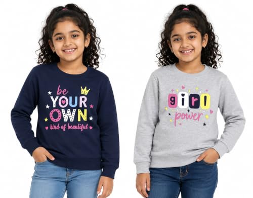 Image of NammaBaby Girls Cotton Round Neck Sweatshirt