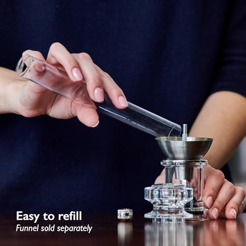 Cole & Mason 675 Salt and Pepper Mill Set, Precision+/Ceramic Mechanisms, Adjustable Salt and Pepper Grinders, Acrylic, 118mm, Cooking/Seasoning, Lifetime Mechanism Guarantee