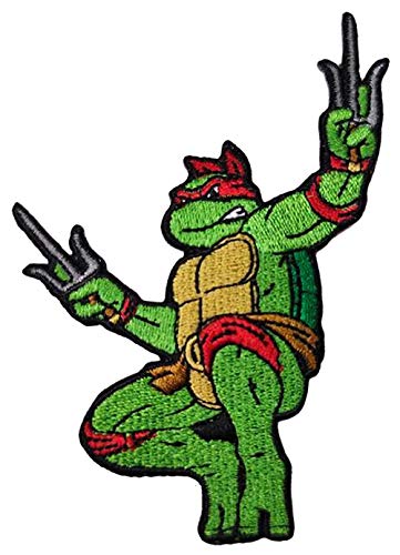 Zen Monkey Studios x TMNT : Raphael 1980s Themed Iron On Patch