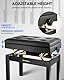 STRICH Klavierbank Höhenverstellbar mit Stauraum, Solid Wood Keyboard Bench Piano Bookcase Stool Chair Seat with High-Density Sponges Cushion, SPB-20