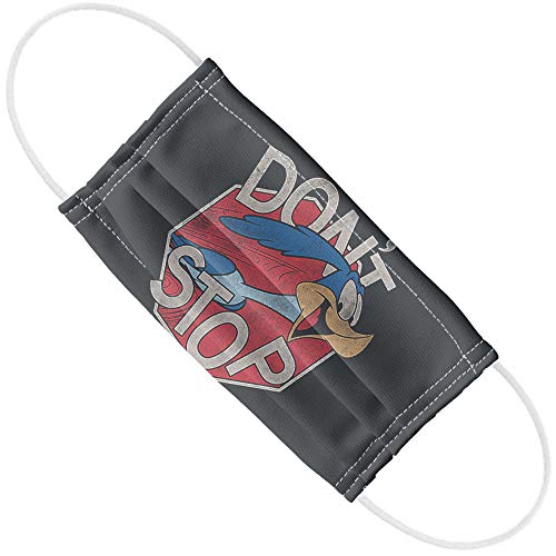 Popfunk Looney Tunes Don't Stop 1-Ply Reusable Face Mask Covering with Adjustable Nose Wire, Unisex