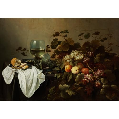 Toile de lin Nature morte aux fruits pour sublimer la décoration d'un bureau