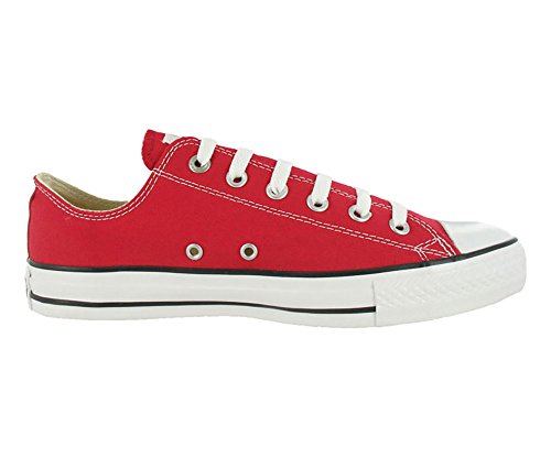 Image of Converse All Star Chuck Taylor Ox Black M9166c, Red White Canvas, 8.5 Women /6.5 Men