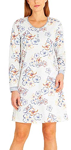 Preisvergleich Produktbild hajo - Damen Sleepshirt (Nachthemd) Langarm Elfenbein Klima-Komfort* 36 / 38