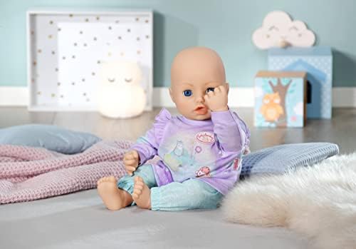 Baby Annabell Sweet Dreams Nightwear - To Fit 43cm Baby Annabell Dolls - Cute Pyjama Set Includes Top, Trousers and clothes hanger - Suitable for children aged 3+ years - 706695 Multicolor