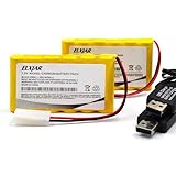 elxjar (2-Pack) 7.2V 800mAh Ni-CD AA Battery Pack with Tamiya Plug Replacement for RC Car RC Truck RC Boat RC Toys Household Appliances + USB Charging Cables