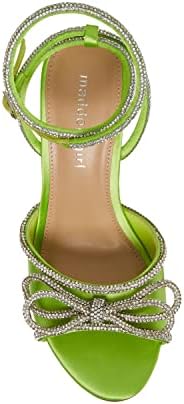 Madden Girl Women's True Heeled Sandal, Green Satin, 8 | Image 4
