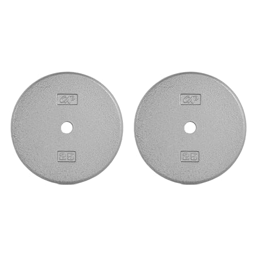 Image of CAP Barbell Standard 1-Inch Cast Iron Weight Plates - Singles & Sets | 1.25-50 lbs | Multiple Options