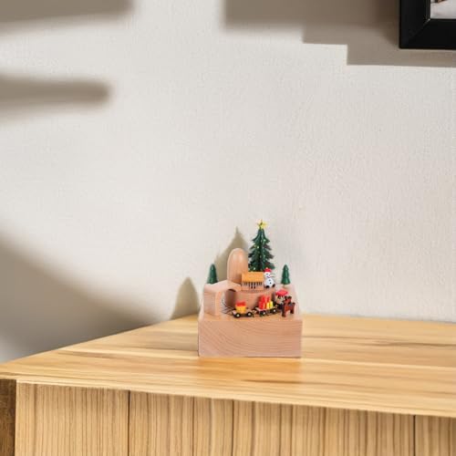 Caja de música carrusel de madera PRETYZOOM para solucionar rincones vacíos en casa 6