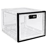 Durchsichtig mit Luftlöchern/Ladelöchern - Unsere durchsichtige Verschlussbox ermöglicht es Ihnen, alle gelagerten Gegenstände aus jedem Winkel sofort zu finden. Sie hat 4 Löcher an den Seiten, wodurch sie atmungsaktiv ist. Außerdem können Sie Ihr Telefon oder andere elektronische Geräte über die Löcher aufladen und Wi-Fi eingeschaltet lassen, wenn Sie sie abschließen.