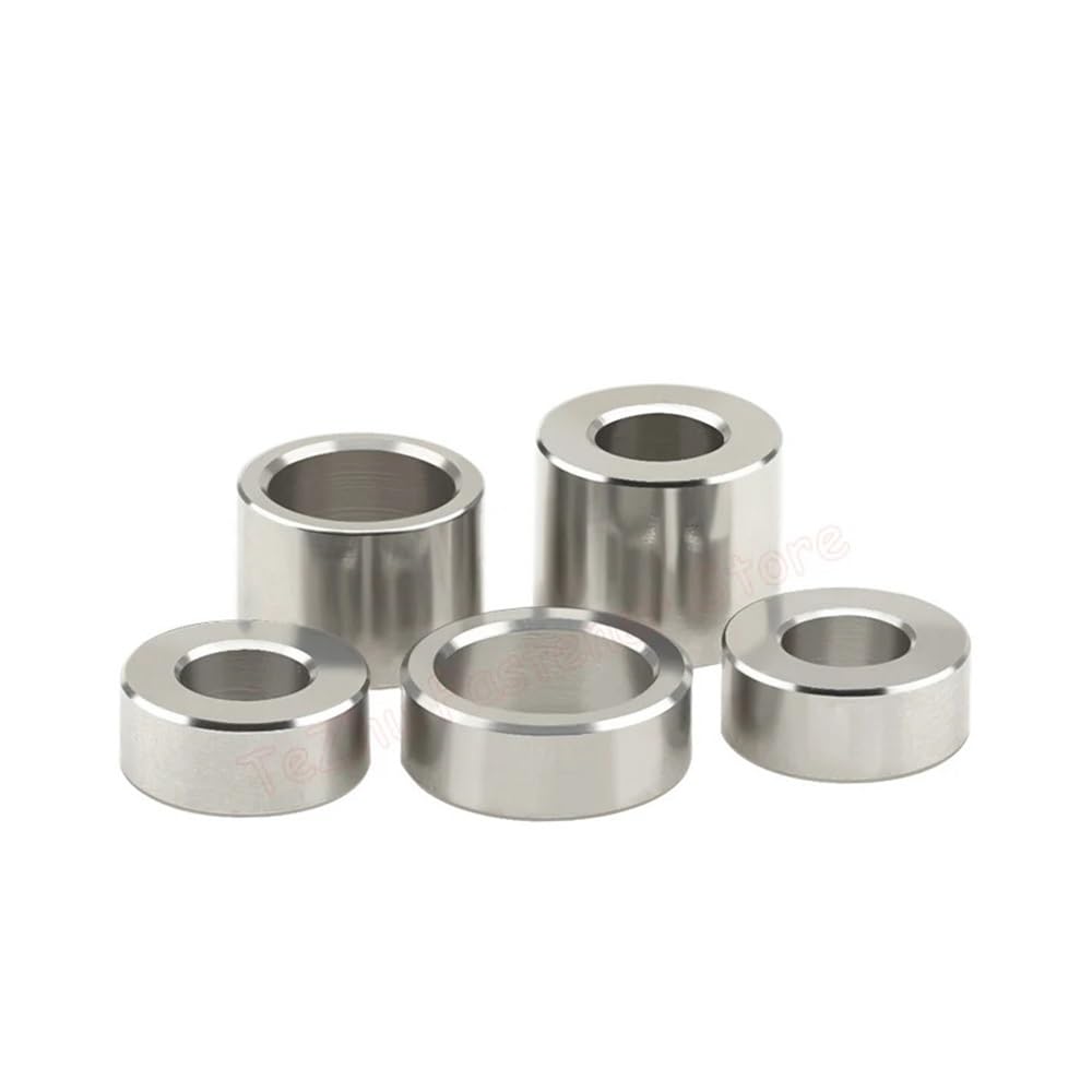 Arandelas variadas 5/10 piezas M8 de acero inoxidable sin rosca, juntas de buje, anillos espaciadores huecos redondos, longitud de manguito 2, 3, 4, 5, 6, 8, 10, 12, 16, 20 mm, arandelas de sujeción(8