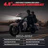 4.5 LED Auxiliary Fog Spot Light Bracket Kit Compatible With Harley Davidson Touring Electra Glide Street Glide Ultra Limited 2014-2023, Passing Lamp Housing Shell, Black