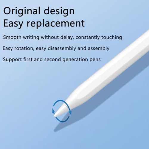 Image of 4Pcs Apple Pencil Tips Replacement for 1st /2nd Gen, USB-C & Pro - Highly Sensitive iPad Pencil Tips, Durable & Precise Nibs for iPad Pro /Mini /Air - Compatible with Apple Pencil Models