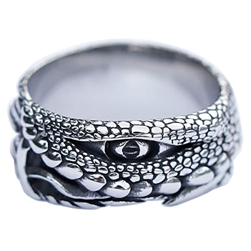 Image of Genuine Stainless Steel Ring for Men Fashion Punk Rock 3D Animal Rings