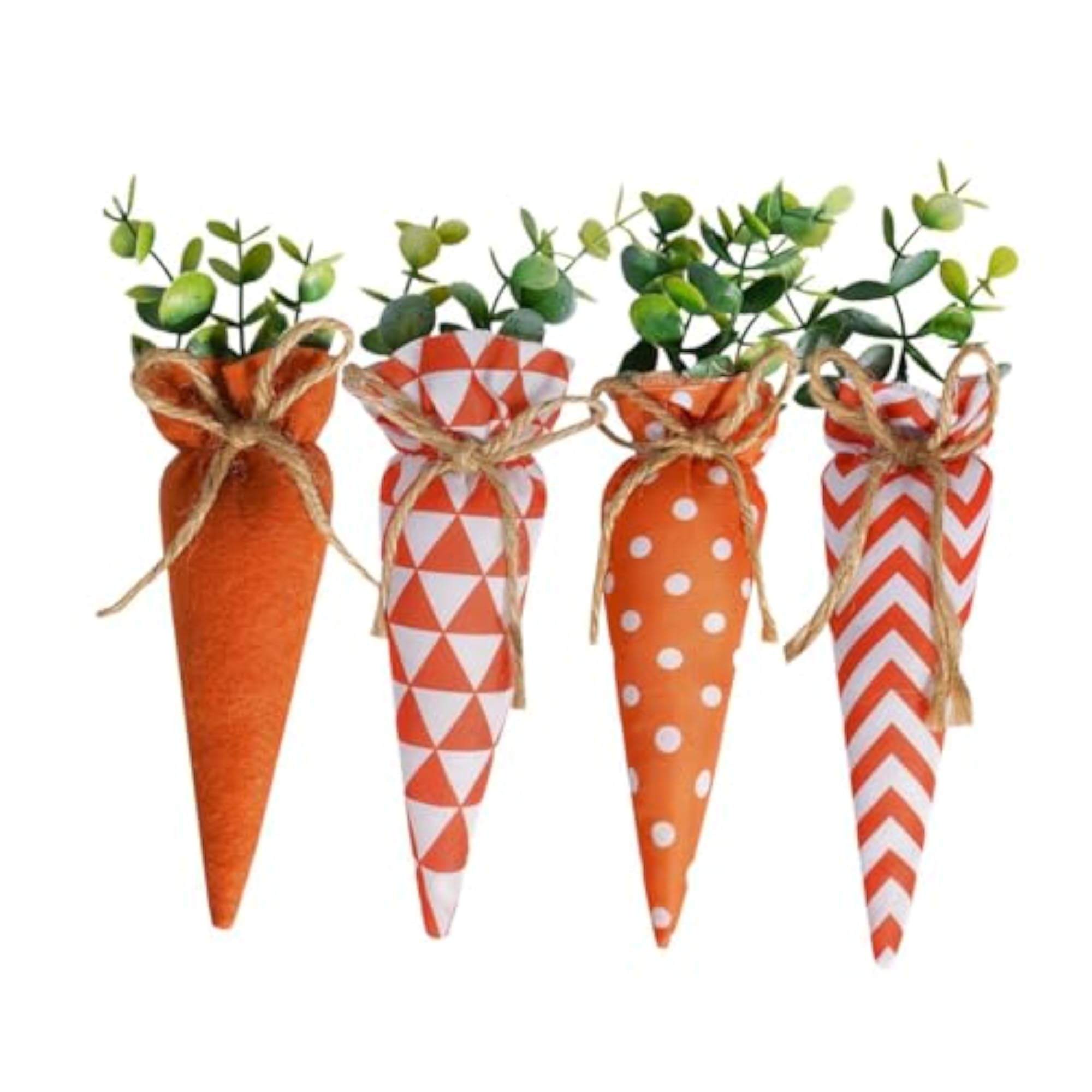 4 Pieces Cloth Easter Carrots Decorative Figurines