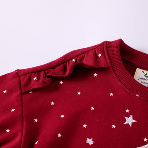 M.lemo925 Moletom infantil feminino casual de algodão gola redonda manga longa pulôver camiseta, Cav