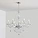 Saint Mossi 6 Light Chandelier Modern K9 Crystal Chandelier Lighting, Clear Crystal Ceiling Light Fixture Pendant Lamp for Dining Room Bathroom Bedroom Livingroom