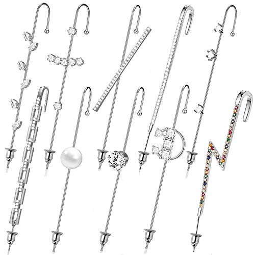 Ear Wrap Crawler Hook Earrings for Women Girls Gold Hypoallergenic Piercing Ear Wrap Climbers Earrings Simple Cubic Zirconia Rhinestone Hoop Earrings