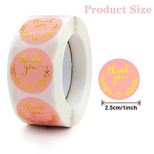 Thank You Stickers, Envelope Seal Stickers For Wedding, Bridal Shower, Baby Shower, Thank You Stickers For Small Business Packaging, 500 Labels Per Roll (1 Inch) #TOP1