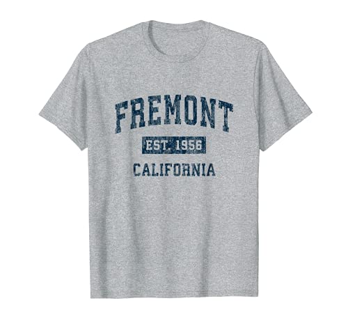 Fremont California CA Diseño deportivo vintage estampado azul marino Camiseta