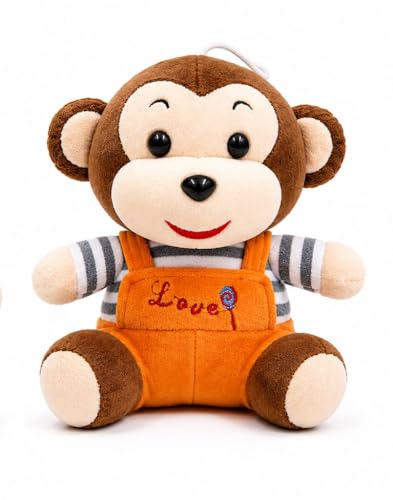 Image of 2 Cute Monkey Soft Toy for Kids 18CM | Ultra Soft Plush Stuffed Monkey Teddy Bear | Huggable Cartoon Animal Plush Toy for Boys & Girls | Washable Gift Toy (Pack of 2)