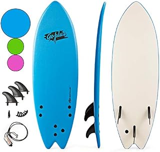 Goplus 5'5" Surfboard, Soft Top Surf Board, Lightweight Surfing Foamie Board with 3