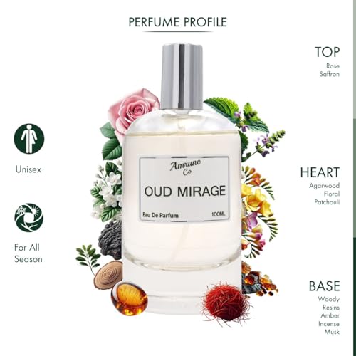 Image of OUD Mirage | Luxury Men Eau De Parfum | Woody Amber Oud | Perfume Spray for Men | Strong & Long Lasting Fragrance | Luxury Gift for Him | 100 ml