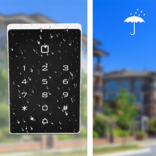 Teclado de entrada de painel de toque, alta durabilidade 2.000 usuários Teclado de controle de acess