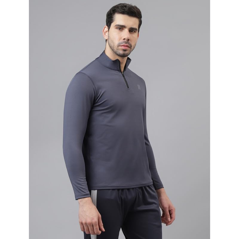 Image of ATICX Polyester Full Sleeve Compression High Turtle Neck Sports Jersey T Shirt for Men - Quick Dry Fit Gym Workout Top for Running, Swimming, Training, Cycling, Football, Badminton