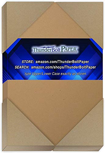 100 Brown Kraft Fiber 80# Cover Paper Sheets - 4" X 6" (4X6 Inches) Photo|Card|Frame Size - Rich Earthy Color With Natural Fibers - 80Lb/Pound Cardstock - Smooth Finish #TOP3