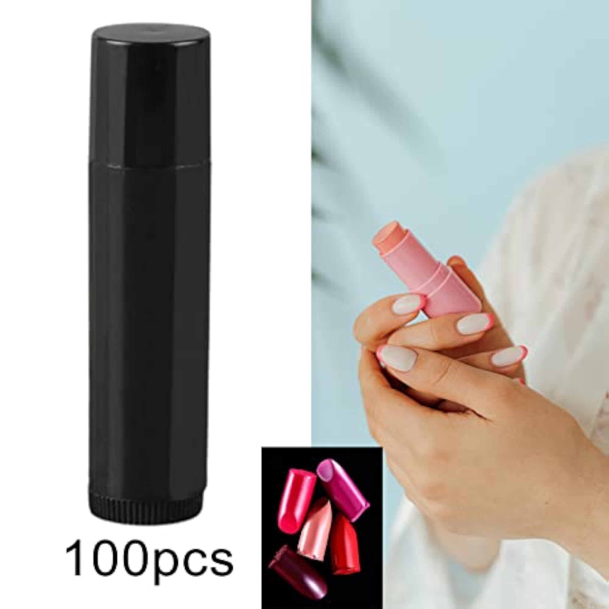 100x Lip Gloss Tubes DIY Mini for Valentine's Day Present